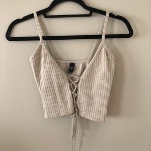 Tie front crop top